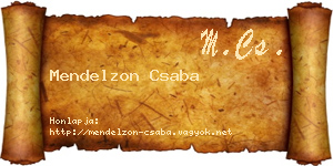 Mendelzon Csaba névjegykártya